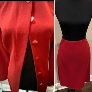 Ellen Tracy 100% Wool Coat/Jacket & Skirt Suit Sz.10 - Picture 1 of 11