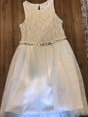 Vestido de niña Xhilaration blanco roto L (10/12) Foto 1 de 3