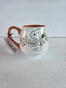 Peanuts 2024 HAPPY FALL Snoopy & Fall Autumn Leaves 18 oz Mug NWT! - Picture 1 of 4