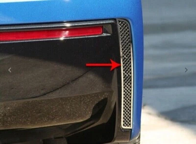 Corvette C7 Rear Valance Vent Grilles for 2014-2019 Stainless Acc Laser Mesh Acc - Image 1 of 4