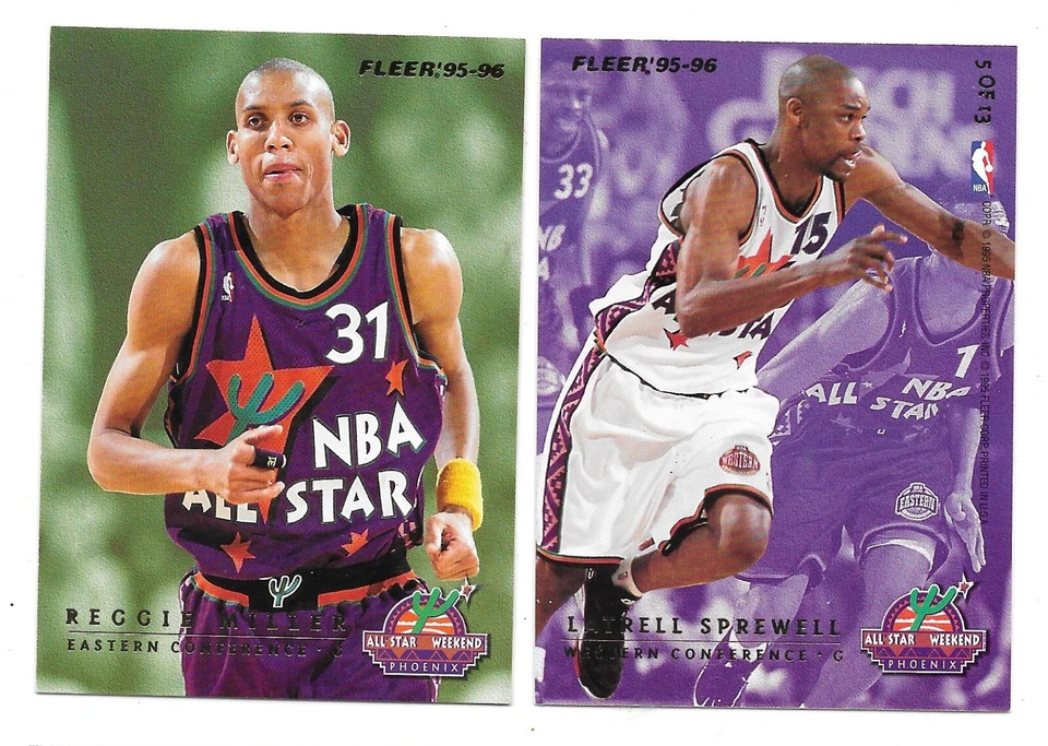 Baloncesto Fleer All Star 1995-96 fin de semana Reggie Miller Latrell Sprewell #5 casi nuevo Foto 1 de 1