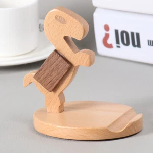 Mobile Phone Seat Holder Wooden Stand Multi-function Cell - Zdjęcie 1 z 11