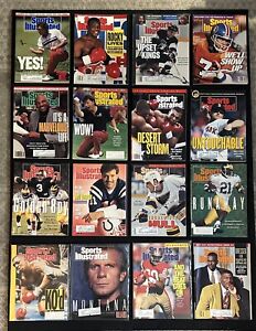 16 Different 1990 Sports Illustrated Lot Montana Hull Tyson Elway Bo Jackson NFL