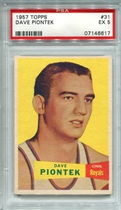 1957-58 Topps #31 Dave Piontek Cincinnati Royals - PSA Ex 5 - Bild 1 von 2
