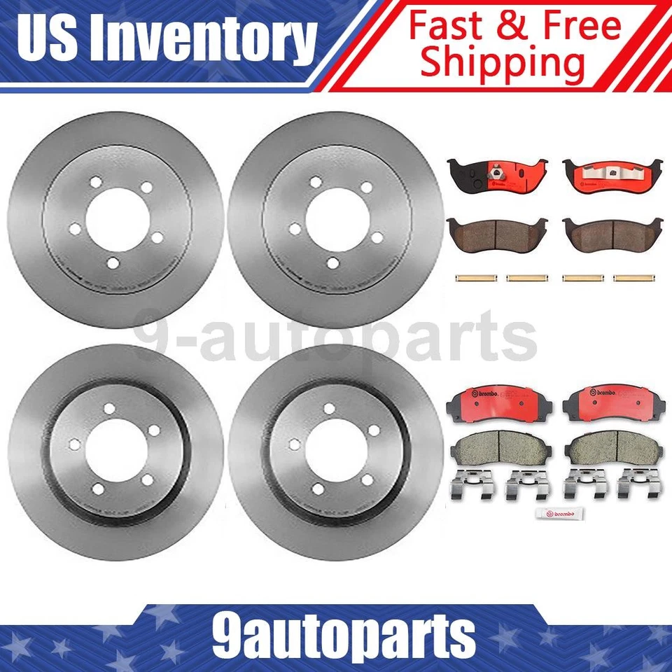 Kit de frenos delanteros traseros Brembo OE rotores pastillas de cerámica para Ford Explorer 2002-2004 Foto 1 de 4