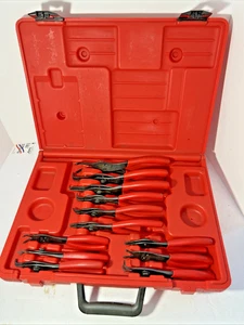 Snap On Tools SRPC112 12 Piece Snap Ring Pliers Set w/ Red Cushion Grip & Case - Picture 1 of 12