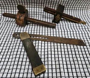 Vintage Marples Mortice Gauges & Bevelled Gauge - Imagen 1 de 6