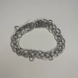 Vintage 925 Sterling Silver Heavy Antique Charm Bracelet 13.8 Grams 8” Long - Bild 1 von 3