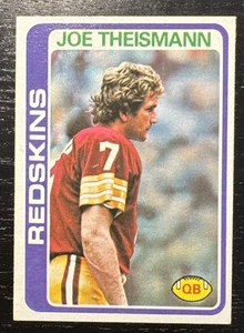 1978 Topps Football Joe Theismann Washington Redskins Quarterback MINT - Picture 1 of 2