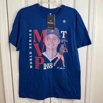 NWT Fanatics Men's Medium Corey Seager MVP World Series 2023 T Shirt Official - Image 1 of 4