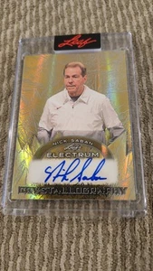 2024 Leaf Electrum Multi-Sport Nick Saban Auto Autograph Gold 1/1 Alabama GOAT - Picture 1 of 4