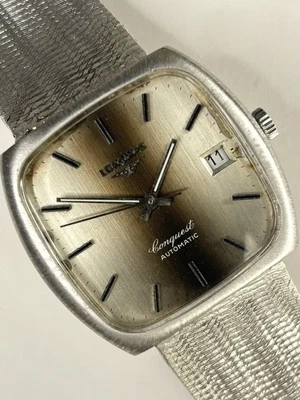Orologio LONGINES Conquest *RARO* vintage anni ’70 uomo automatico argento 1044 L633.1 - Immagine 1 di 4