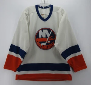 VINTAGE New York Islanders Trikot Herren klein weiß CCM Maska Air Knit NHL 90s * - Bild 1 von 12