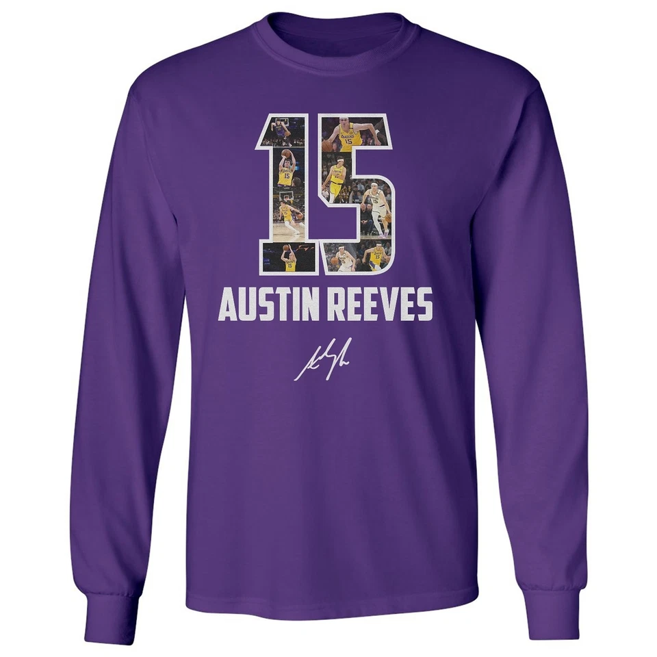 Collage 15 Austin Reeves-Inspired - Los Angeles Fans Long Sleeve T-Shirt - Image 1 of 1