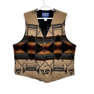 Pendelton Chaleco de Lana Occidental de Colección Alta Calidad Para Hombre XL Vaquero Suroeste - Imagen 1 de 6