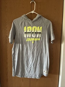 UNDER ARMOUR Youth X-Large Hooded T-Shirt IRON PARADISE Gray Kids - Picture 1 of 9