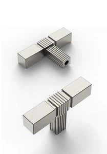 5 Pack Brushed Satin Nickel Cabinet Pulls Single Hole Cabinets 2" Solid Zinc All - Picture 1 of 5