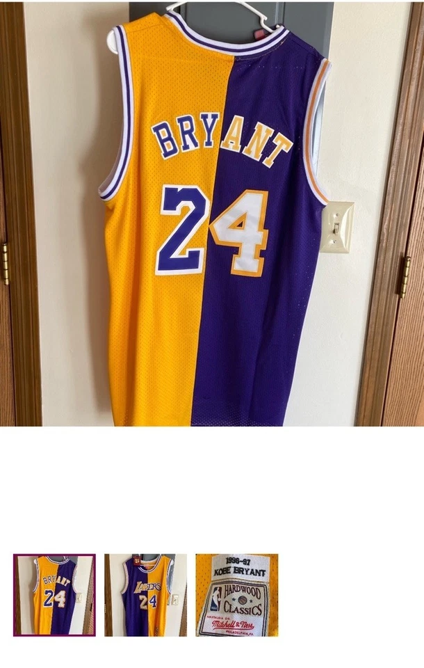 Совершенно новая футболка Коби Брайанта Los Angeles Lakers молодежная с нашивками размер XL - Изображение 1 из 1