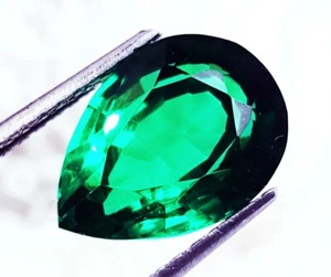 Zertifizierter natürlicher grüner Granat 5,60 ct Birnenform loser Edelstein - Bild 1 von 4