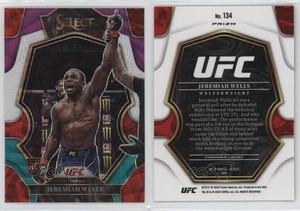2023 Panini Select UFC Premier Level Tri-Color Prizm Jeremiah Wells Rookie RC