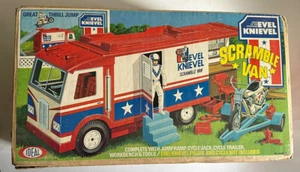 VINTAGE EVEL KNIEVEL SCRAMBLE VAN IN OPEN BOX IDEAL 1975 - Picture 1 of 15