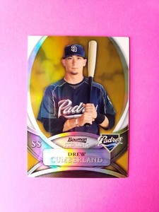 *Corner* 2010 Bowman Sterling Gold Refractor /50 Drew Cumberland #BSP-DC
