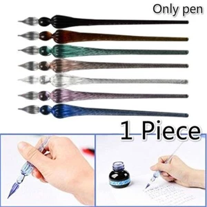 Dipping Calligraphy Painting Supplies Glass Dip Pen Fountain Pen Filling Ink - Picture 1 of 21