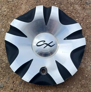Chrome Xpressions custom wheel center cap, black and machined part # 567L158 010 - Picture 1 of 3