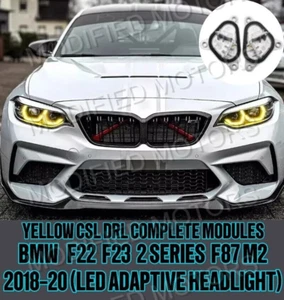 CSL Moduli DRL Gialli BMW F22 F23 F87 LCI 18-20 2 Serie M2 (LED ADATTIVO) - Foto 1 di 7