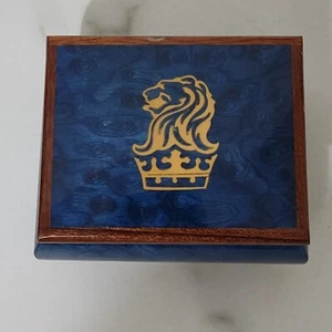 Vintage Reuge Spieluhr Puttin On The Ritz Royal Blue Iconic Lion Crown Inlay - Bild 1 von 9