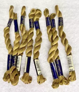 8 MINT Anchor Perle Pearl Cotton #888 GoldenBrown Embroidery Floss Vintage Skein - Picture 1 of 3