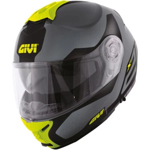 Casco modulare moto Givi X21 Spirit grey black yellow fluo helmet casque modular - Picture 1 of 2