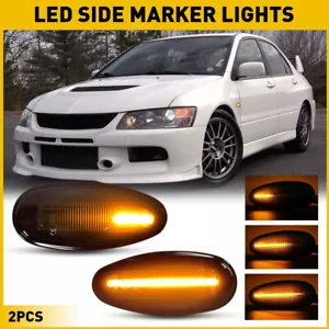 2X Luz LED de humo marcador lateral lámpara de señal de giro para Mitsubishi Lancer 2001-2006 - Imagen 1 de 15