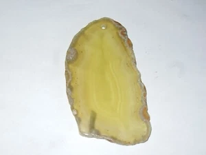 - Minerali Forato Cristalloterapia - FETTA AGATA GIALLA (F62) - Picture 1 of 1