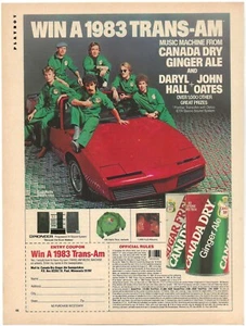 Vintage Print Ad Canada Dry Ginger Ale - Win A 1983 Trans-Am - Jul 1983 - Picture 1 of 5
