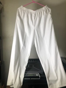 Alfred Dunner Damen weiße elastische Taille Hose in Weiß Größe 16P Neu mit Etikett - Bild 1 von 5