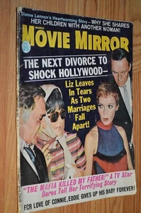 Revista Movie Mirror 1968 Liz Taylor Burton Sinatra Landon John Wayne de colección - Imagen 1 de 5