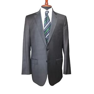 ermenegildo zegna suit jacket 42L slim SU MISURA dark gray current wool mila