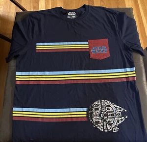 Star Wars Millenium Falcon T-Shirt Adult XL with Pocket Pre-Owned - Picture 1 of 1