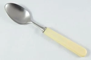 Totalmente Nuevo Genuino Mango de Crema Postre Cuchara Acabado Cepillado Hecho en Sheffield - Imagen 1 de 4