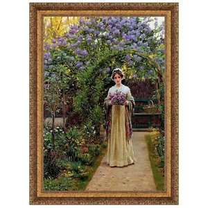 Design Toscano Flieder gerahmte Leinwand Replik Gemälde: klein - Bild 1 von 1