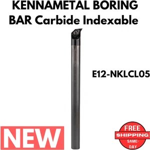 NEW KENNAMETAL BORING BAR Carbide E12-NKLCL05 3/4" Shank 10" Indexable Top Notch - Picture 1 of 14