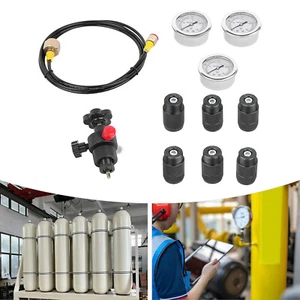 Kit de prueba de presión de llenado de válvula de gas de carga de nitrógeno acumulador hidráulico + manguera de 2M - Imagen 1 de 20