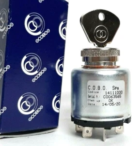 INTERRUTTORE QUADRO ACCENSIONE AVVIAMENTO + SPEGNIMENTO TRATTORE COBO 14111000 - Picture 1 of 6