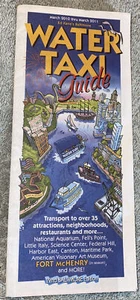 2011 Edition Water Taxi Guide Baltimore Attraction Travel Brochure - Picture 1 of 5