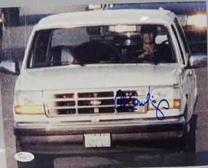 Al Cowlings Signed 8x10 Photo Driving OJ'S White Bronco Up Close JSA Authentic - Picture 1 of 2