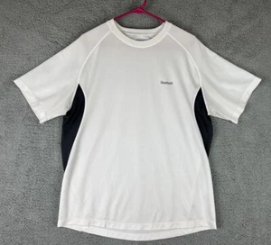 Camisa de baloncesto Reebok para hombre blanca grande deportiva puntada malla camisa gris letras - Imagen 1 de 5