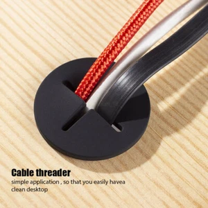 10PCS Desk Cord Grommet, Flexible Silicone Cable Hole Cover Round Gasket OZ - Picture 1 of 11