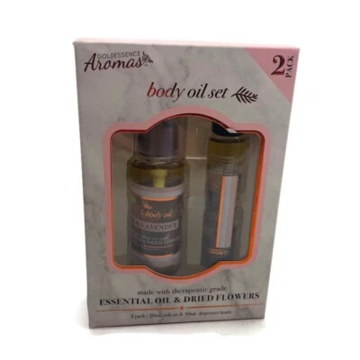 Rollo de aceite esencial Goldessence Aromas y botella bomba set de regalo rosa y lavanda Foto 1 de 4