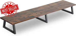 42 Inch Large Dual Monitor Riser,Rustic Brown Extra Long TV Stand Riser Monitor - Picture 1 of 12